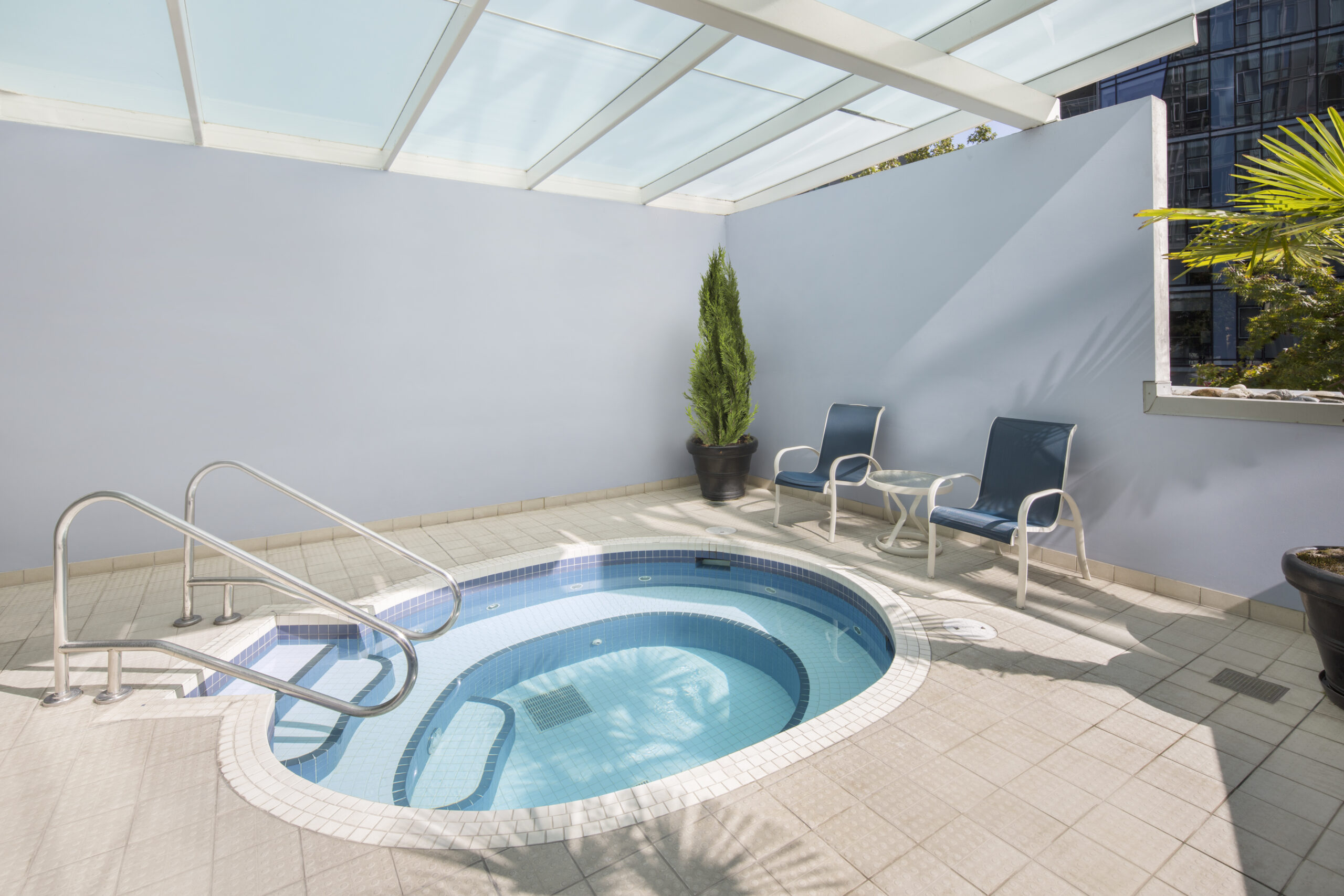 Covered, Open-Air Hot Tub