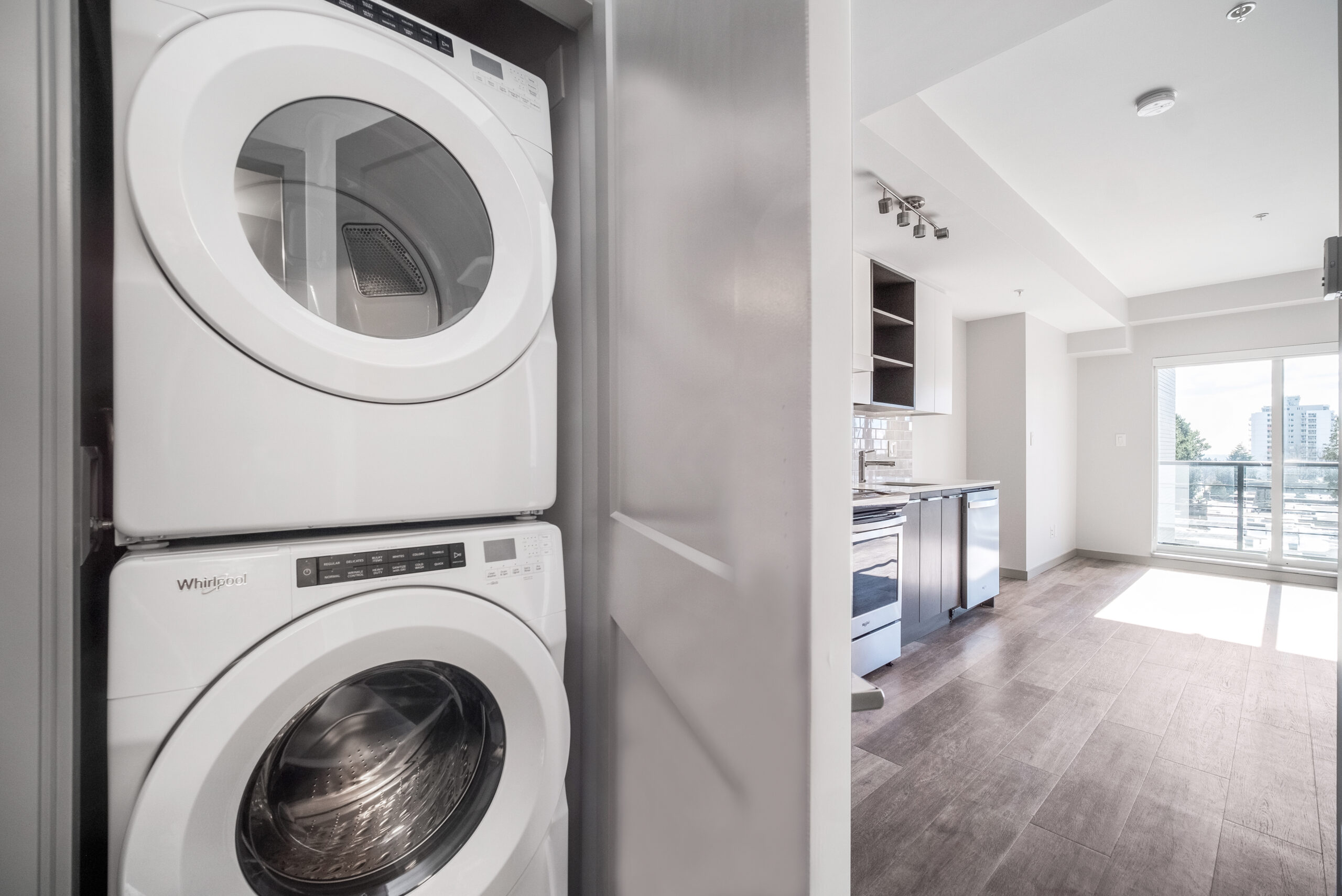 High-Efficiency Washer and Dryer In-Suite