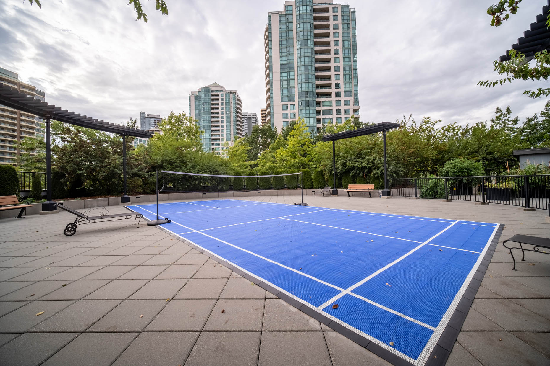 Regulation-Sized Outdoor Badminton Court